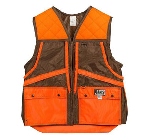 Dan's Hunting Gear Briar Proof Game Vest - Blaze Orange / Brown - 001122334103