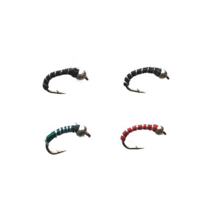 Cortland Zebra Midge Assortment 4 Pack - 043372709386 Cortland Zebra Midge Assortment 4 Pack - 043372709386