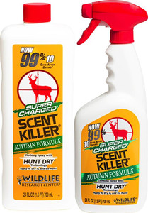 Wildlife Research Center Supercharged Scent Killer Autumn Spray Combo - 24OZ Spray Bottle & Refill - 024641005798