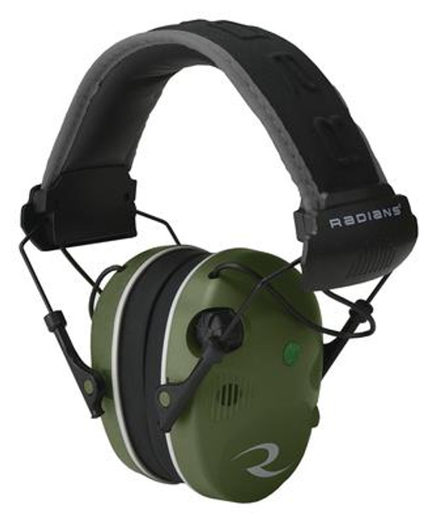 Radians Electronic Compact Earmuff - Green / Black - 674326294216