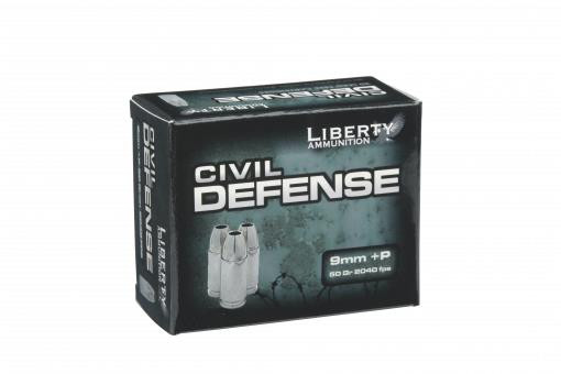 Liberty Ammunition Civil Defense 9mm +P - 50 Grain HP - 2040 FPS - 20 ...