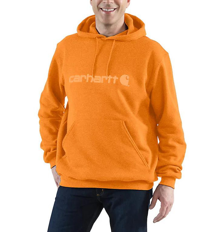 Carhartt Loose Fit Midweight Logo Graphic Hoodie - Marmalade Heather ...