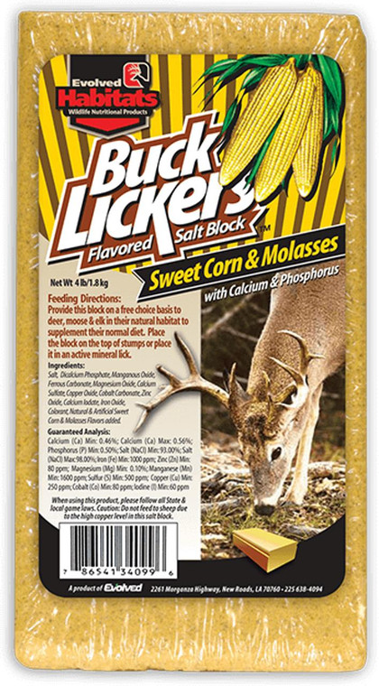 Evolved Habitats Buck Lickers - Sweet Corn & Molasses - 786541340996