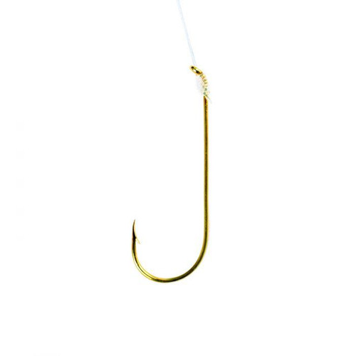 Eagle Claw Aberdeen Light Wire Snell Hooks - Gold - 6 Pack