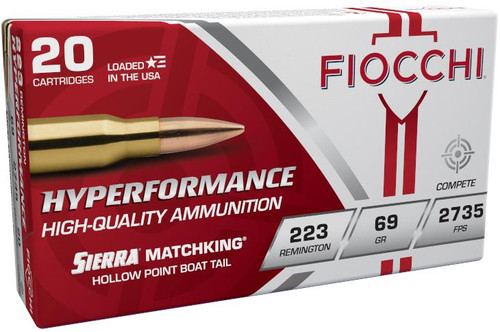 69 Grain Sierra MatchKing HPBT - 2735 FPS - 20 Rounds - 223MKC Ammo