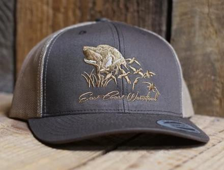 East Coast Waterfowl Woodie Logo Snapback - Khaki / Coffee