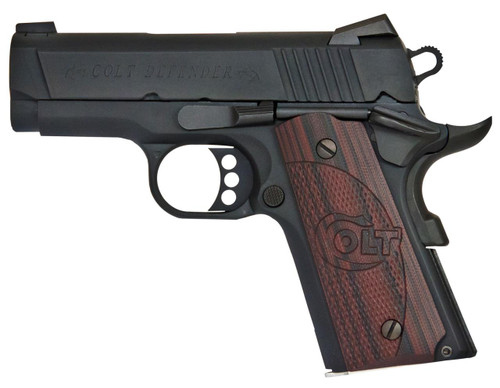 Colt 1911 Defender 45 ACP - Night Sights - Black / Cherry Wood - 7