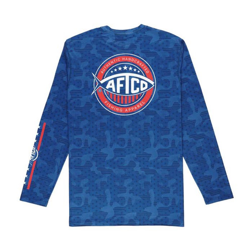 Aftco Men's Tribute UVX Sun Protection Shirt - Long Sleeve - Titan USA Camo  - Dance's Sporting Goods