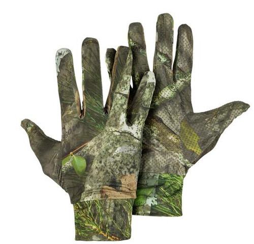 Gants primos hunting calls stretch anti-dérapants 3 doigts découverts -  mossy oak bottomland