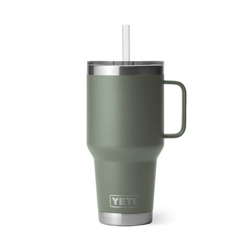 YETI Rambler 35 oz Straw Mug, Vacuum Insulated, Stainless Steel, White