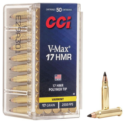 17 Grain V-Max - 2550 FPS - 50 Rounds - 0049 Ammo