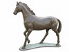 Life-size Bronze Walking Horse - 86"H