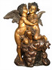 Pair of Cherubs with Angel Wings - 51" Design