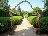 Two Girls Holding an Arbor Wreath, 3 Piece Set - Special Patina, Style NA