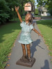 Girl with Butterflies at the Mailbox