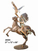 Native American on Horseback with Eagle