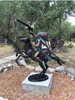 Native American on Horseback with Eagle