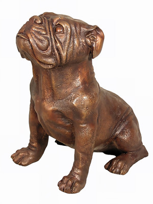 16" Sitting Bulldog - SALE!  bronze