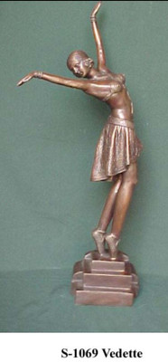 Art Deco Tabletop Sculpture, "Vedette" - SALE!