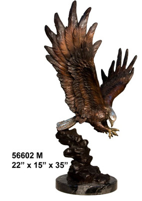Majestic Eagle, 35" Design - with Marble Base