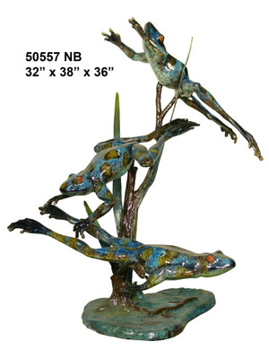 3 Frogs Swimming - Special Patina, Style NB