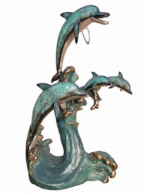 Dolphin Family - 63" Design - Special Patina, Style NA