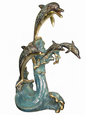 Dolphin Family - 63" Design - Special Patina, Style NB