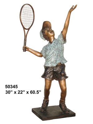 Junior Tennis Player, Serving