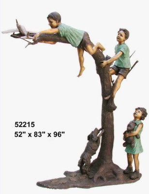 Kids Fetching an Airplane from a Tree