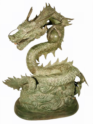 Dragon Fountain with Ball - 75" Design