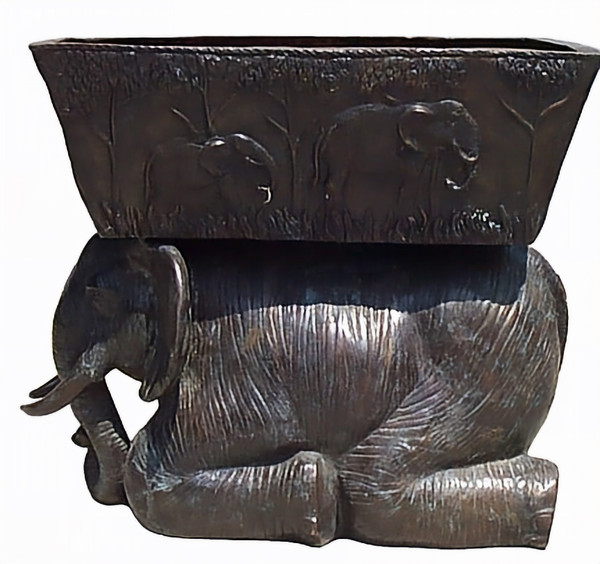 Bronze Elephant Planter - SALE!