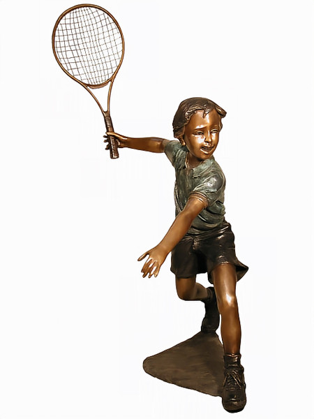 Boy Playing Tennis