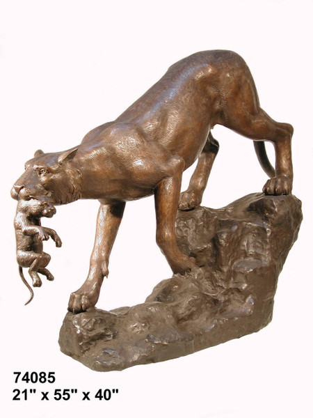 Mountain Lion Carrying Cub