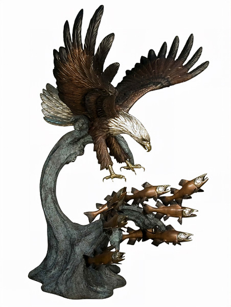 Swooping Eagle, Catching Fish - 87" Design