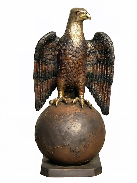 Eagle Perched on a Globe