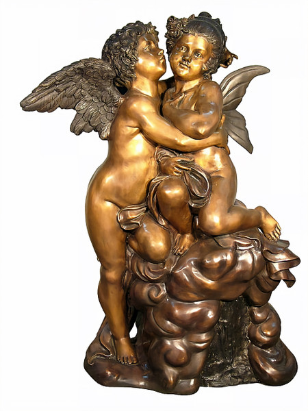 Pair of Cherubs with Angel Wings - 51" Design