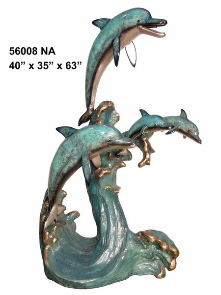 Dolphin Family - 63" Design - Special Patina, Style NA