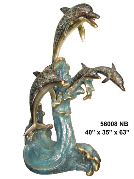 Dolphin Family - 63" Design - Special Patina, Style NB