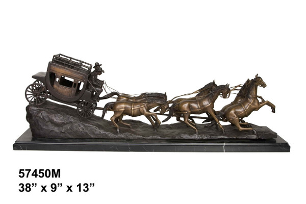 Remington design, "Conestoga Wagon" - with Marble Base