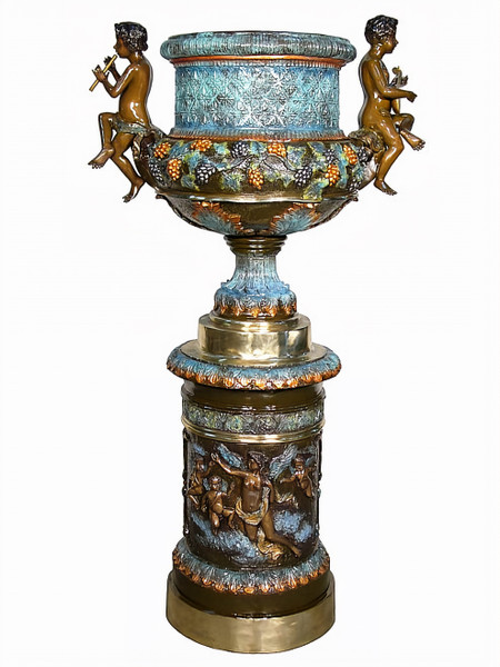 Large Urn with Cherub Handles - Special Patina, Style NA