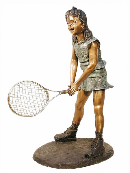 Junior Tennis Player, Waiting to Volley - 50"H