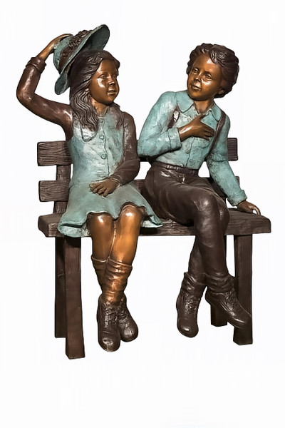 Kids on a Bench - Norman Rockwell Inspired - 40"H