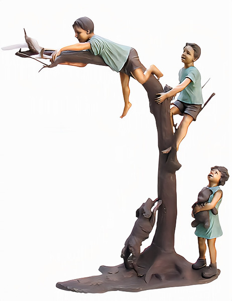 Kids Fetching an Airplane from a Tree