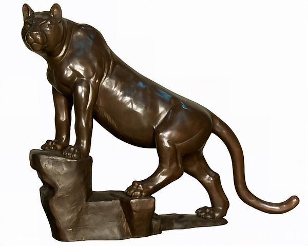 Mountain Lion on a Rock Ledge - 40"H