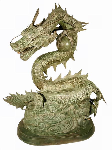 Dragon Fountain with Ball - 75" Design