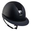 Samshield® Miss Shield 2.0 Shadowmatt Alcantara Top & Frontal Band, Black Chrome Trim & Blazon Helmet