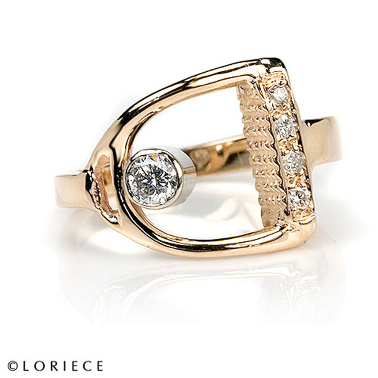 Diamond English Stirrup Ring Signaturespurs Com Diamond English Stirrup Ring Signaturespurs Com