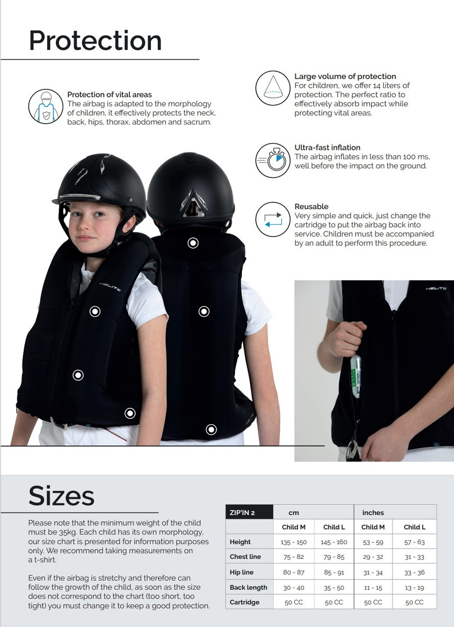 Helite Zip'In 2 Airbag Vest - SignatureSpurs.com