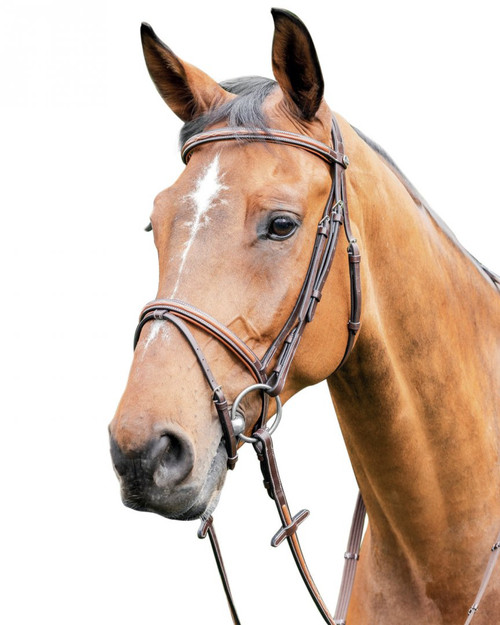 Prestige Thin Leather Bridle with Soft Leather Inserts: 3E087