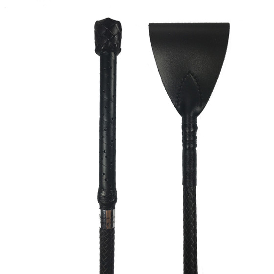 Plaited Leather Hunter Jumping Bat with Personalized End Cap
